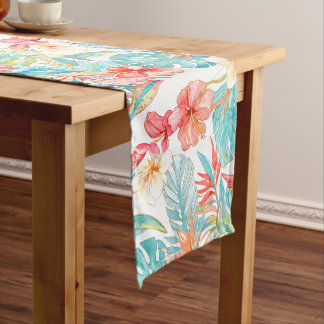 Caminho De Mesa Médio PixDezines Vintage Pastel H2 Havaí Folhagem Floral