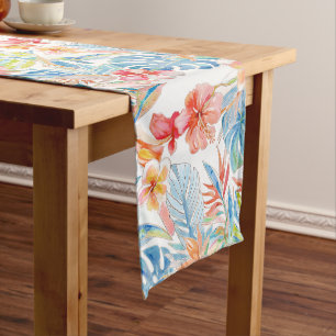 Caminho De Mesa Médio PixDezines Vintage Pastel H2 Havaí Folhagem Floral