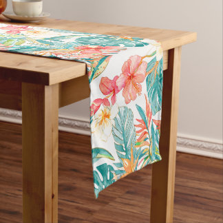 Caminho De Mesa Médio PixDezines Vintage Pastel H2 Havaí Folhagem Floral