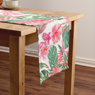 Caminho De Mesa Médio PixDezines Vintage Pastel H2 Havaí Folhagem Floral
