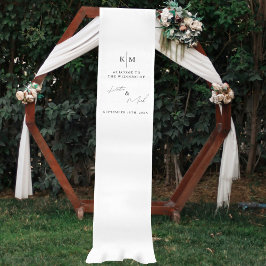 Caminho De Mesa Médio Placa de Tecido Moderna Bem-vindo ao Nosso Casamen