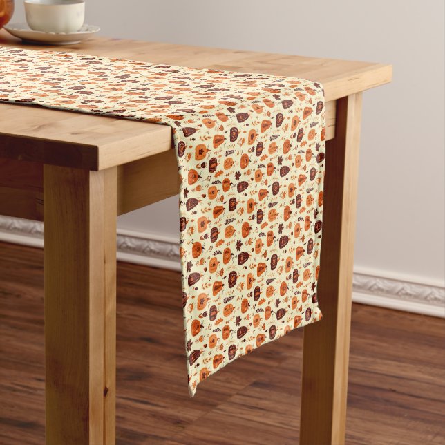 Caminho De Mesa Médio Pumpkin Foliage Medium Mesa Runner (No Local)