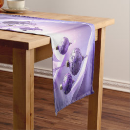 Caminho De Mesa Médio Purple Christmas Ball Holiday Table Runner