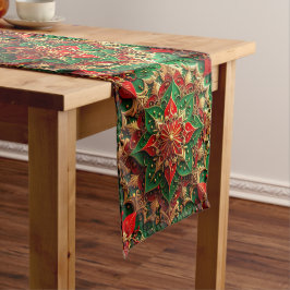 Caminho De Mesa Médio Red Green Decorative Holiday Table Runner