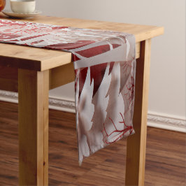 Caminho De Mesa Médio Reindeers 3D e Pessoas na aldeia