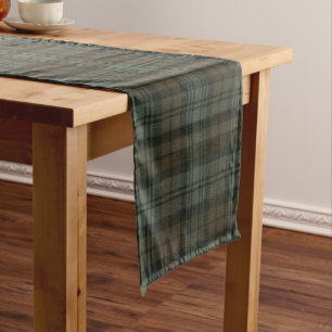 Caminho De Mesa Médio Relógio preto Tartan escocês original resistido
