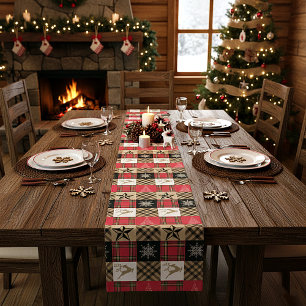 Caminho De Mesa Médio Remendo de Natal na montanha
