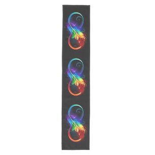 Caminho De Mesa Médio Símbolo infinito com pena de arco-íris