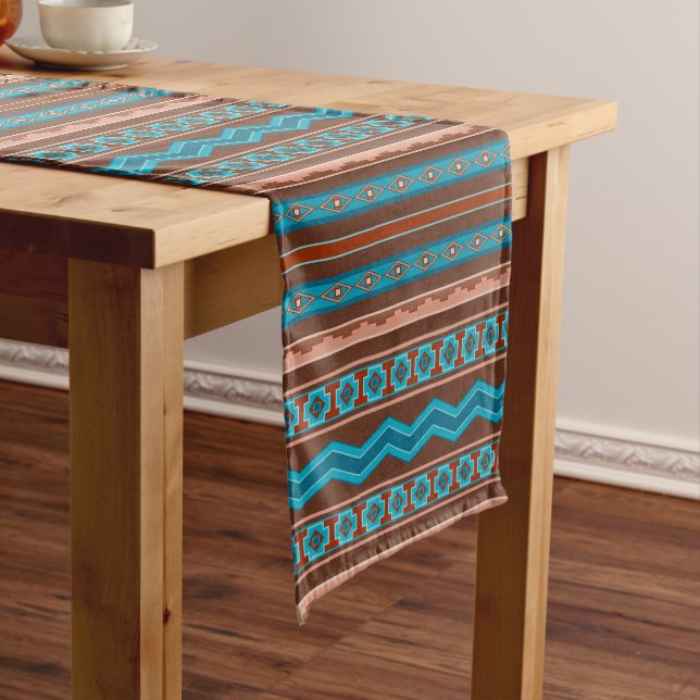 Caminho De Mesa Médio Southwest Style Geometric Cameron Gorge Design  (No Local)