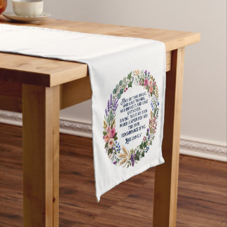 Caminho De Mesa Médio Toalha de Comunhão com Falsa Bordadura Branco Luca