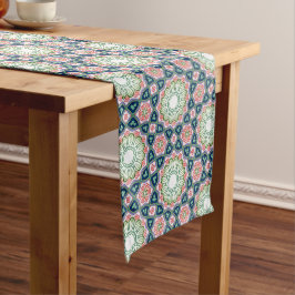 Caminho De Mesa Médio Verdant Garden Tile Pattern