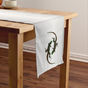 Caminho De Mesa Médio Yin Yang Lizards Silver