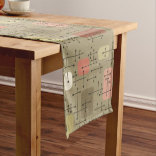 Caminho De Mesa Pequeno 1950s Eames Era Art Crosshairs Botanical