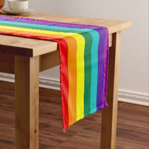 Caminho De Mesa Pequeno 7 Stripes Rainbow Pride Flag