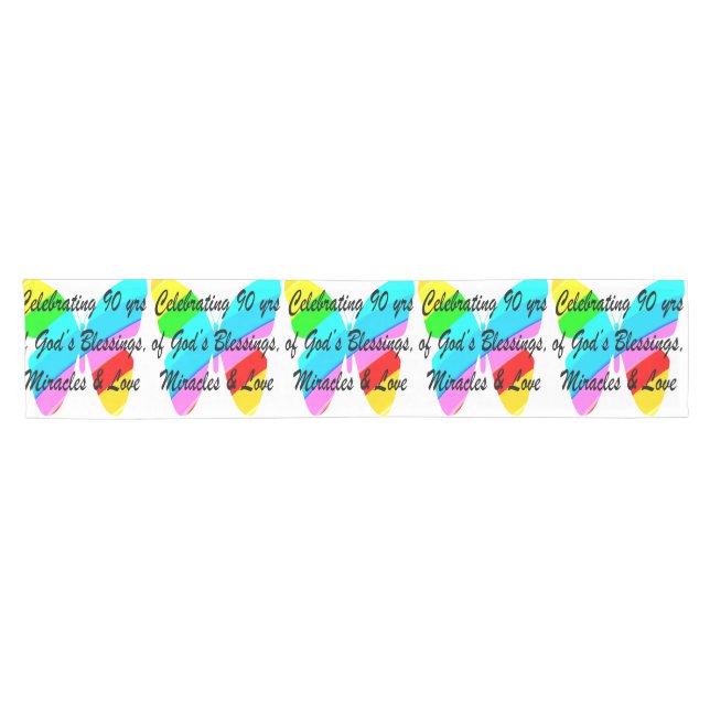 CAMINHO DE MESA PEQUENO 90 BIRTHDAY BLESSING (Horizontal)