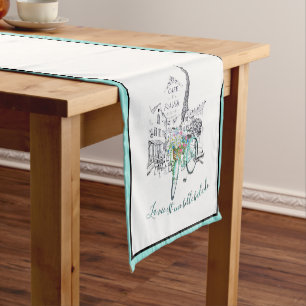 Caminho De Mesa Pequeno A vida é uma bela caminhada corredor de mesa curto