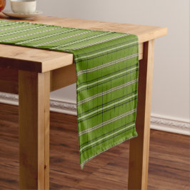 Caminho De Mesa Pequeno Abanico de Mesa Xadrez Verde Abacate Retro