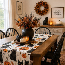 Abóbora Gato Preto Halloween Decoração de Outono F