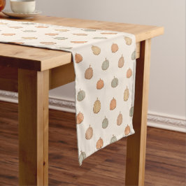 Caminho De Mesa Pequeno Abóbora Neutra Boho Bege Halloween Outono Silencia