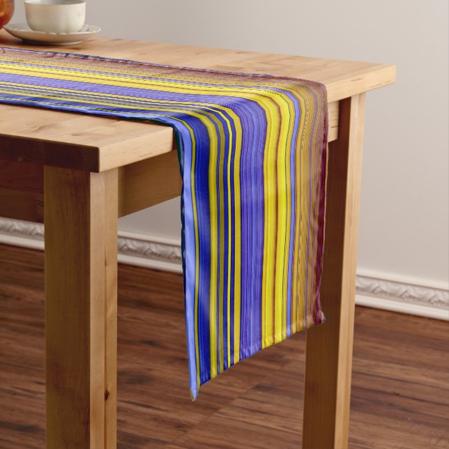 Caminho De Mesa Pequeno Abstract Stripes Design 1 (No Local)