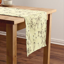 Caminho De Mesa Pequeno Abstrato moderno Cream Beige Wildflower