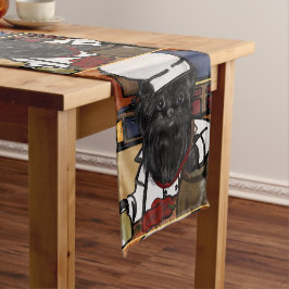 Caminho De Mesa Pequeno Affenpinscher Chef