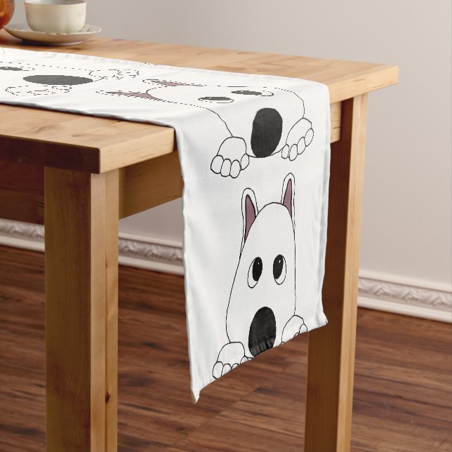 Caminho De Mesa Pequeno akita branco peeping (No Local)