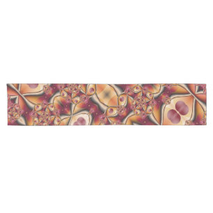 Caminho De Mesa Pequeno Alegria Colorida Abstrata Vermelho Laranja Fantasi