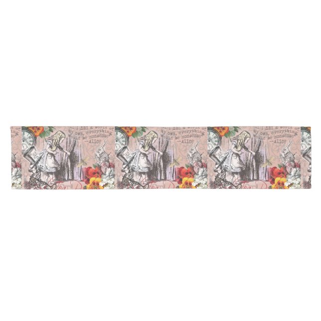 Caminho De Mesa Pequeno alice nonsense wonderland curtain (Horizontal)