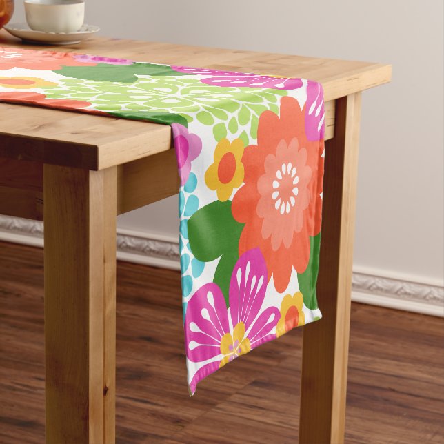 Caminho De Mesa Pequeno Allana Garden Hawaiian Graphical Floral - Brights (No Local)