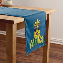 Aloha Pineapple Collection Teal Mesa Runner