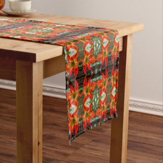 Caminho De Mesa Pequeno Amaryllis Pattern Table Runner
