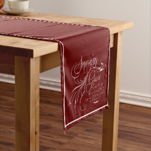 Caminho De Mesa Pequeno Amazing Grace Passeio de Mesa Curto