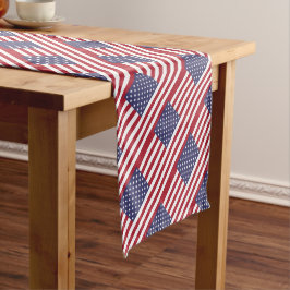 Caminho De Mesa Pequeno American Flag Tablecloth
