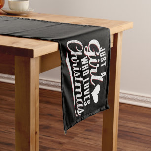 Caminho De Mesa Pequeno Apenas Uma Menina Que Ama O Natal