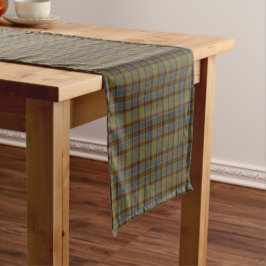 Caminho De Mesa Pequeno Apoio de mesa xadrez laranja azul oliva