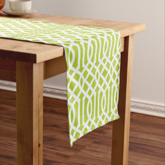 Caminho De Mesa Pequeno Apple Green Trellis