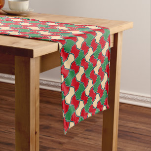 Caminho De Mesa Pequeno Arco Vermelho Vermelho Islâmico - Padrão Geomét