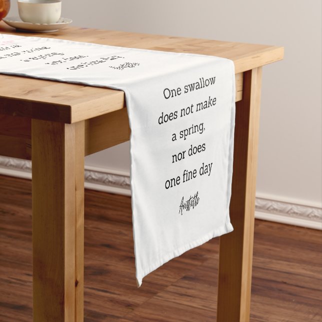 Caminho De Mesa Pequeno Aristotle Spring Quote Decor For Home  (No Local)