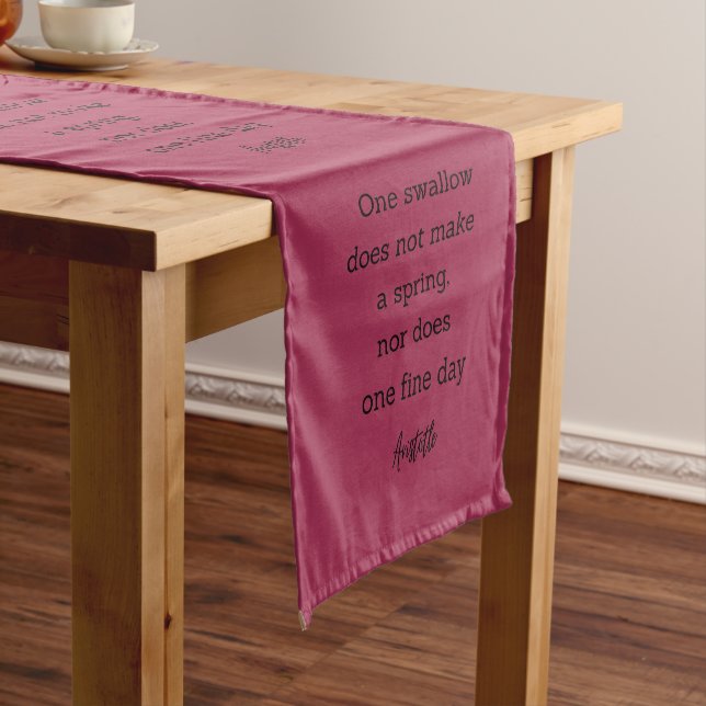 Caminho De Mesa Pequeno Aristotle Spring Quote Decor For Home  (No Local)