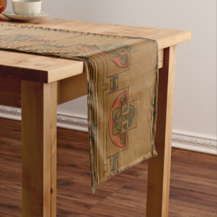 Caminho De Mesa Pequeno Art Deco, Missão ou Estilo de Artesã Frieze Floral