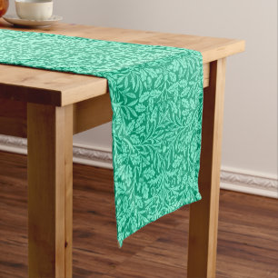 Caminho De Mesa Pequeno Art Nouveau Floral Damask, Turquoise e Aqua