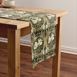 Caminho De Mesa Pequeno Art Nouveau Tulipas Brancas