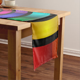 Caminho De Mesa Pequeno Arte Fractal Arredondada e Psicodélica Colorida Mo