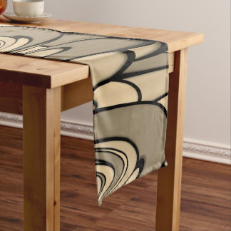 Caminho De Mesa Pequeno Arte Moderna Derreter Matizes Castanhos