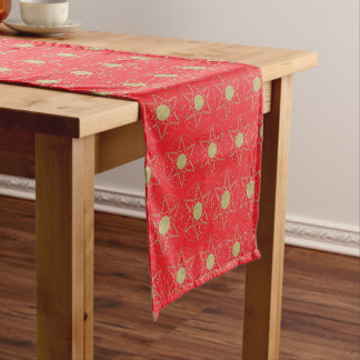 Caminho De Mesa Pequeno Árvore Dourada de Natal Personalizar 14 x 72