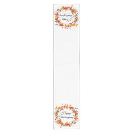 Caminho De Mesa Pequeno Autumn Fall Wreath Happy mesa de Ação de Graças