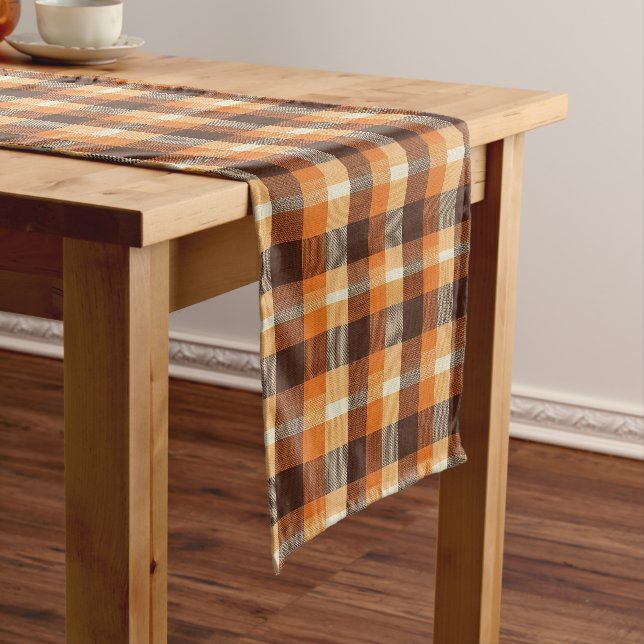 Caminho De Mesa Pequeno Autumn Plaid  (No Local)