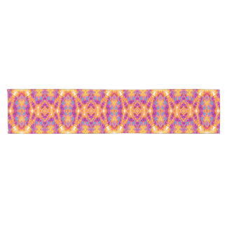 Caminho De Mesa Pequeno Aztec Totem Pink Yellow Closed Runner