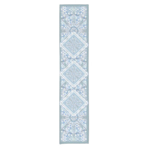 Caminho De Mesa Pequeno Azul claro-azulado cerâmico